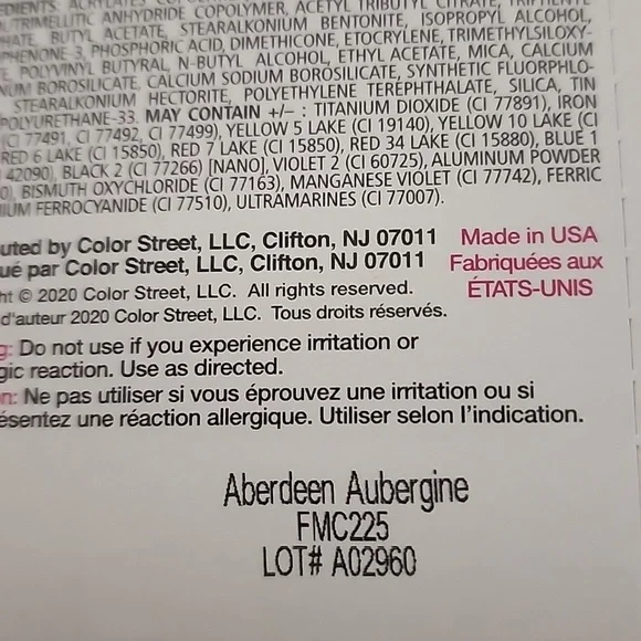 Color Street "Aberdeen Aubergine" Nail Polish Strips, NEW. - Picture 6 of 7